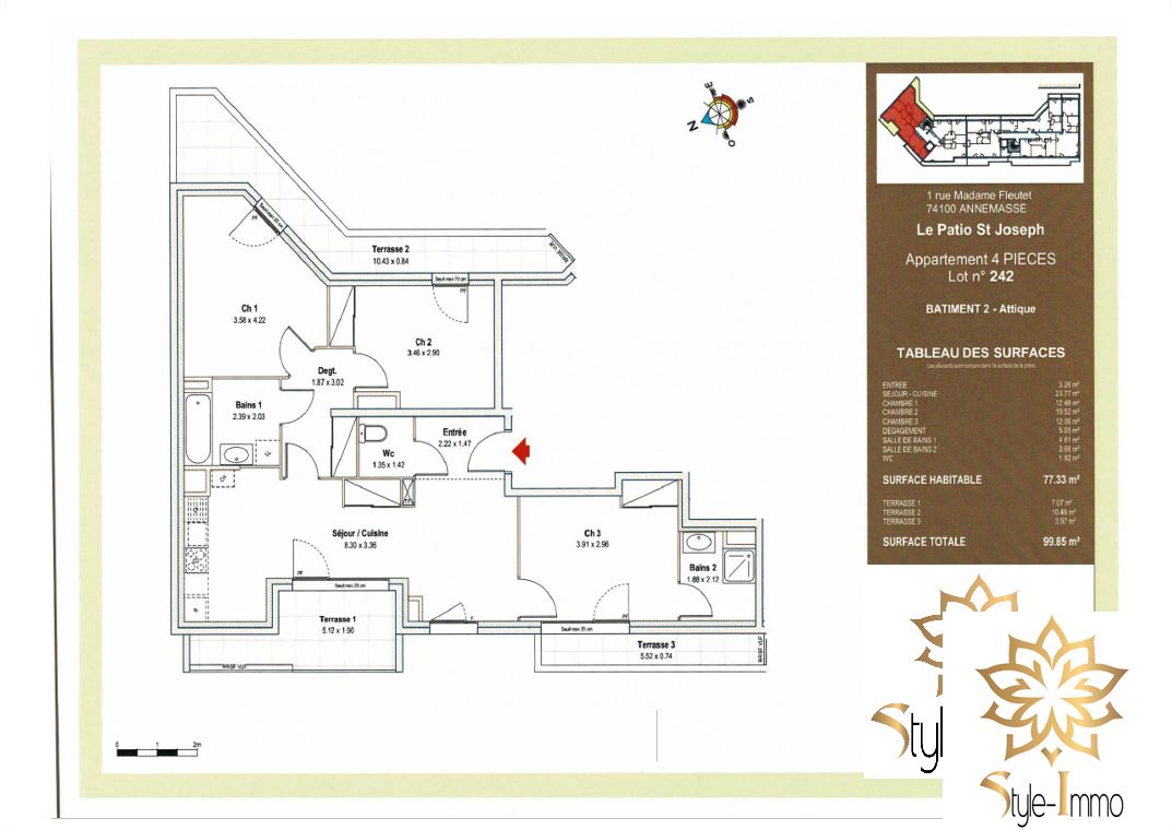 Appartement 4 pièces - 77 m² ANNEMASSE