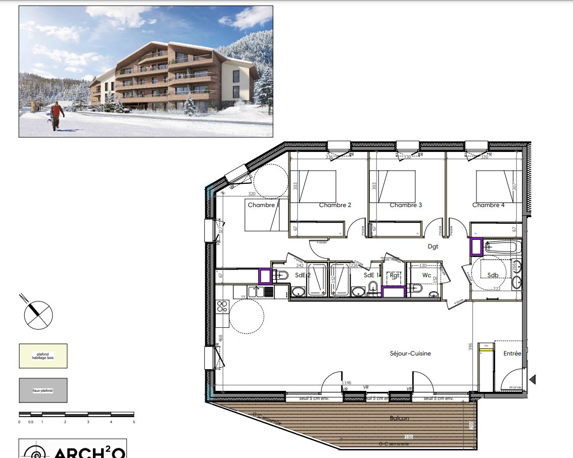 Appartement 5 pièces - 129 m² 