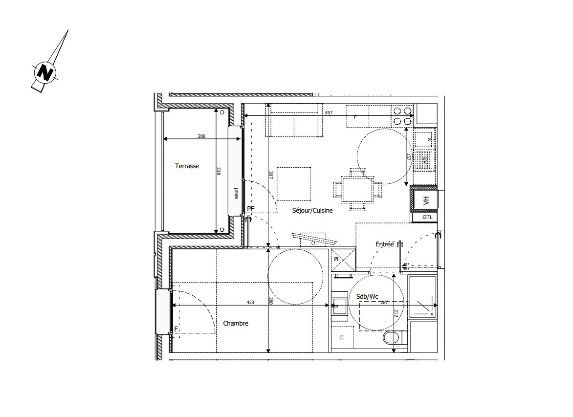 Maison 2 pièces - 38 m² 