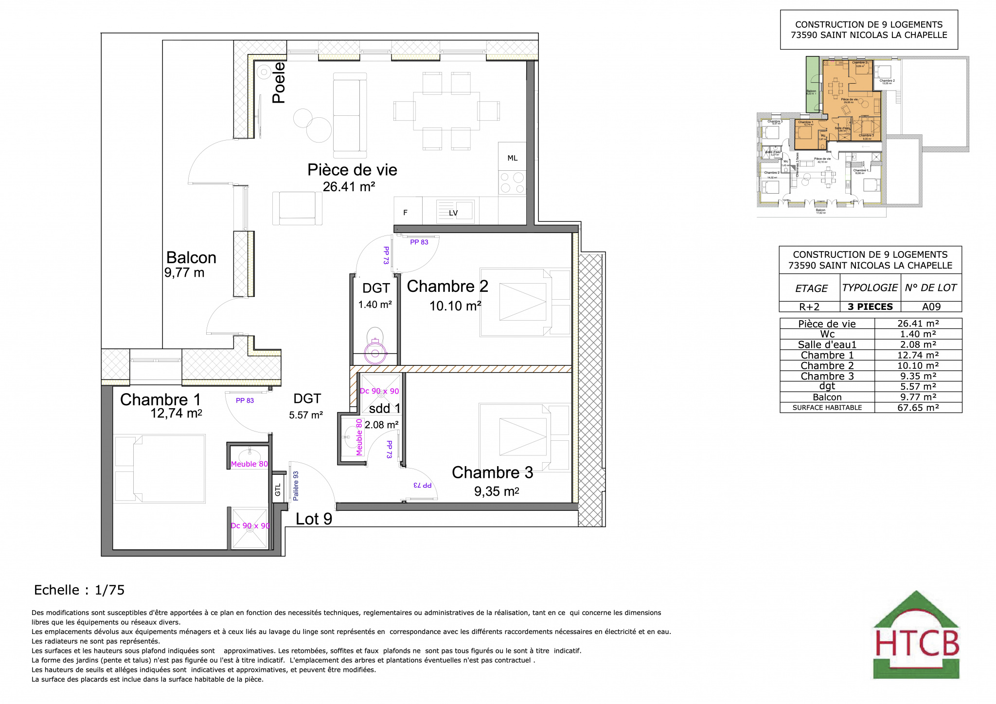 vente appartement ST NICOLAS LA CHAPELLE