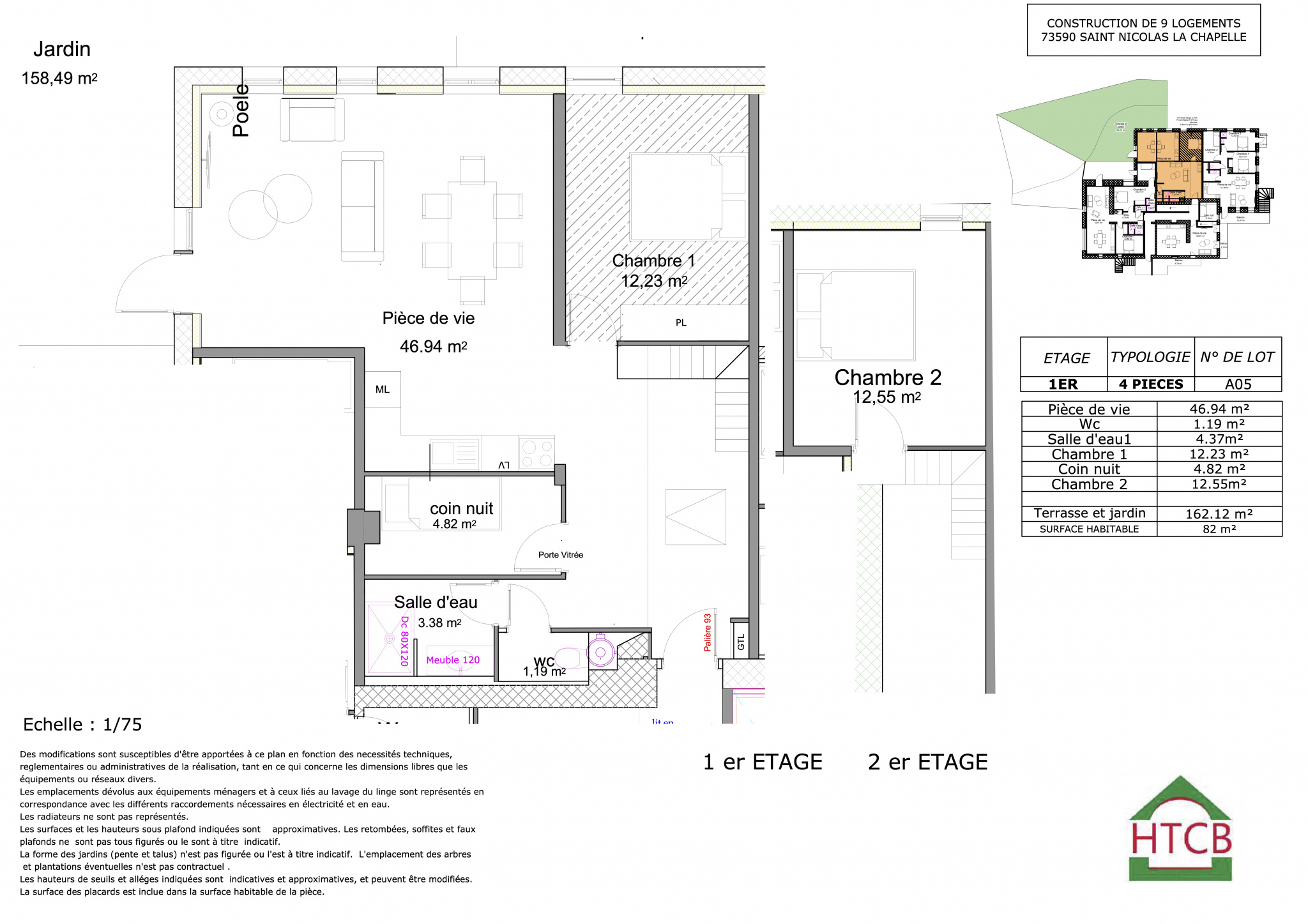 vente appartement ST NICOLAS LA CHAPELLE