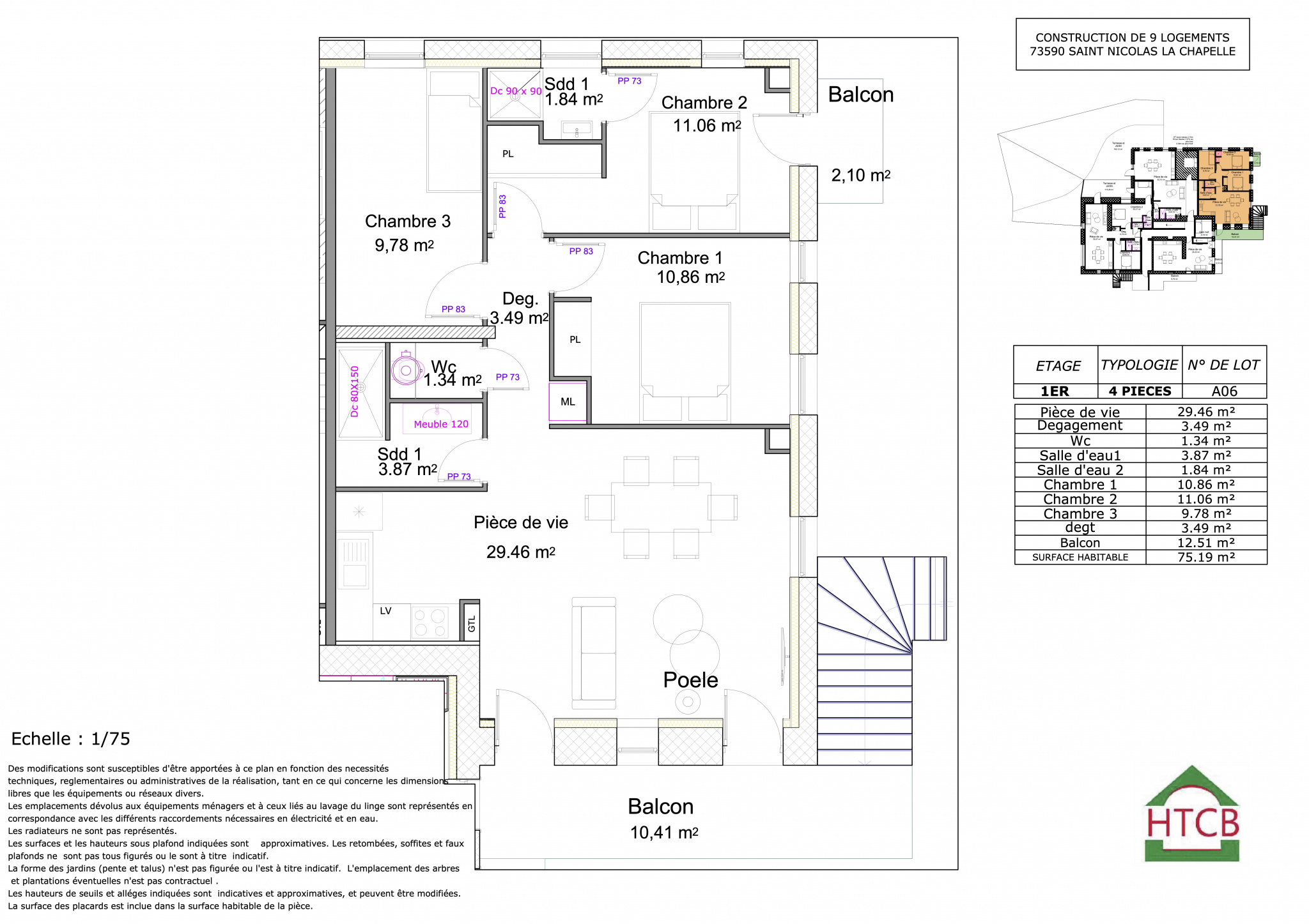 vente appartement ST NICOLAS LA CHAPELLE
