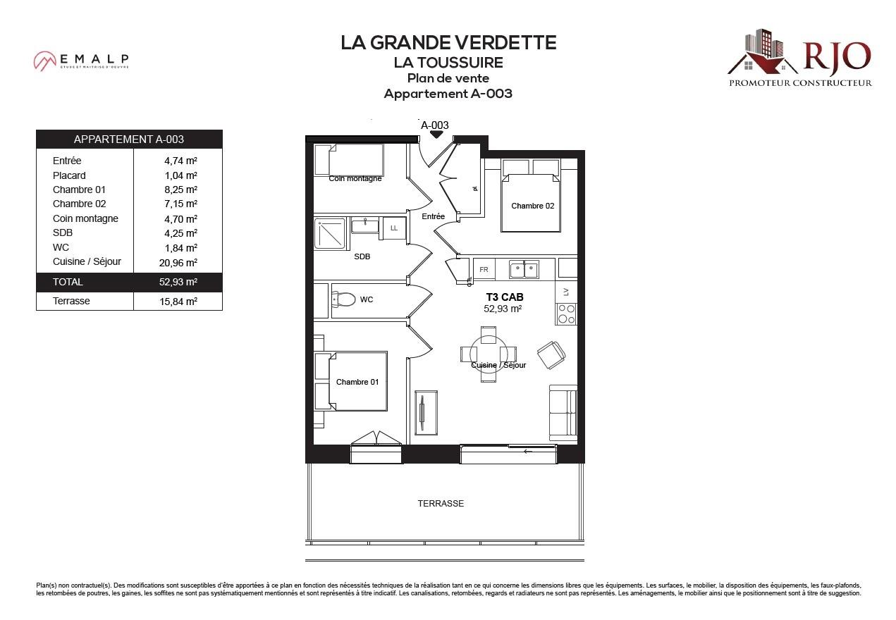 vente appartement FONTCOUVERTE LA TOUSSUIRE
