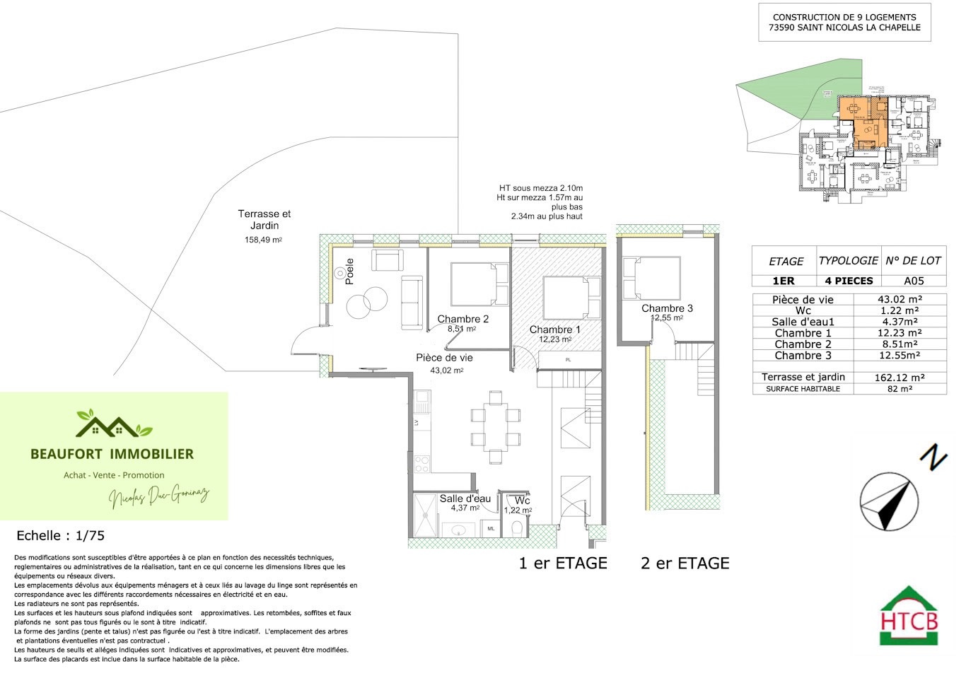 vente appartement ST NICOLAS LA CHAPELLE