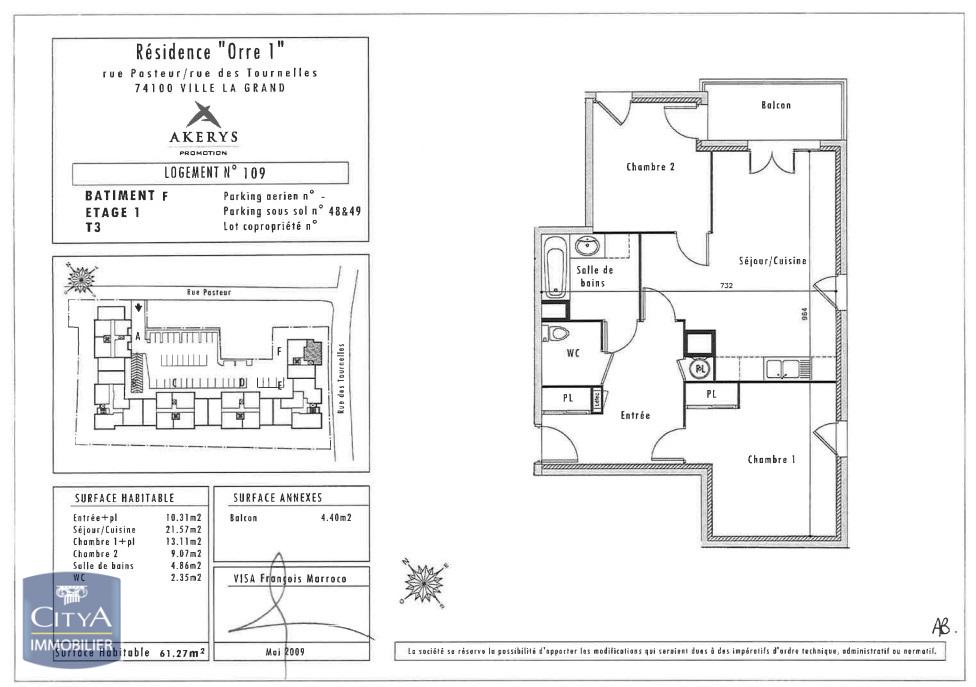vente appartement VILLE LA GRAND