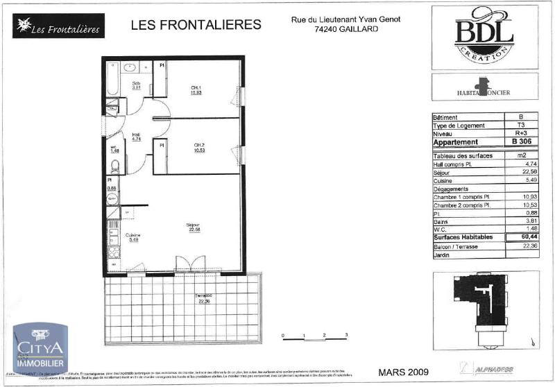vente appartement GAILLARD